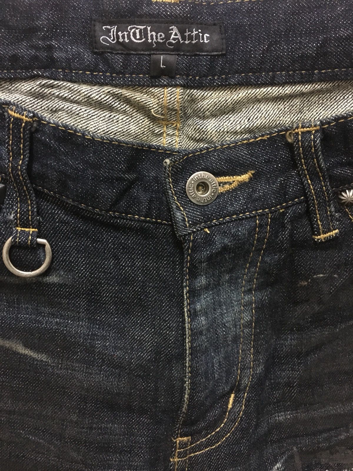 In The Attic In The Attic Distressed Skull Denim Jeans Size 34 Size US 34 / EU 50 - 2 Thumbnail