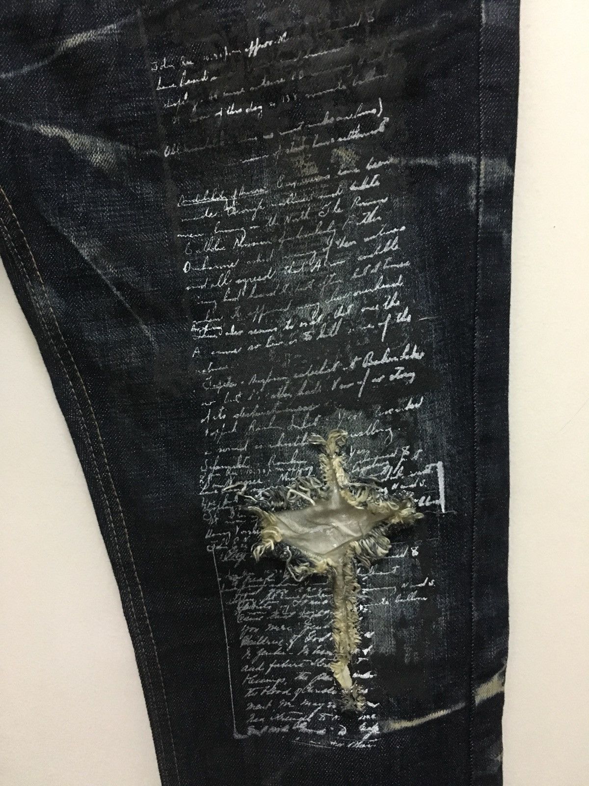 In The Attic In The Attic Distressed Skull Denim Jeans Size 34 Size US 34 / EU 50 - 5 Thumbnail