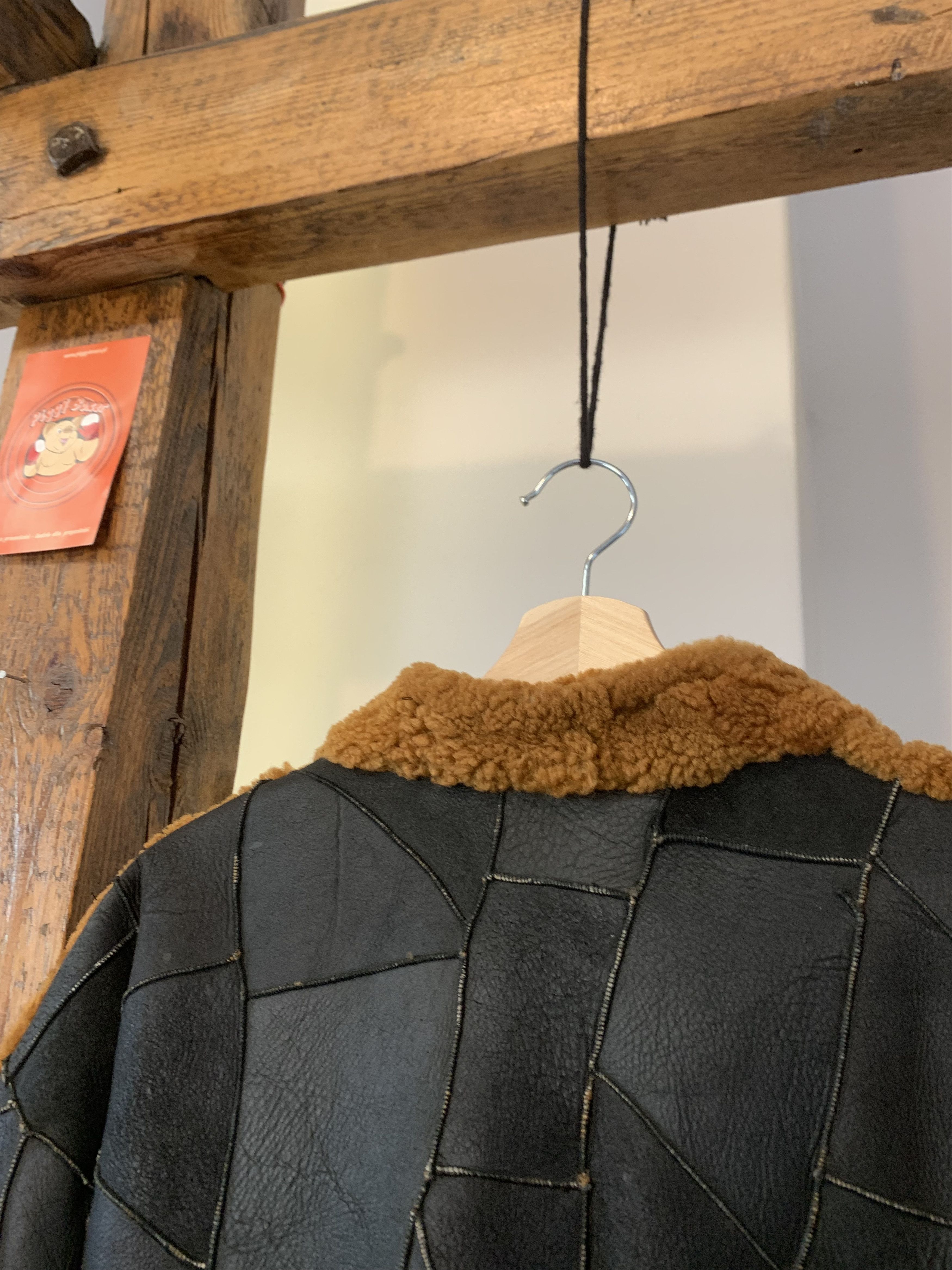 Other 80s/90s Patchwork Sherpa Jacket Mink fur Long Coat Size US M / EU 48-50 / 2 - 9 Thumbnail