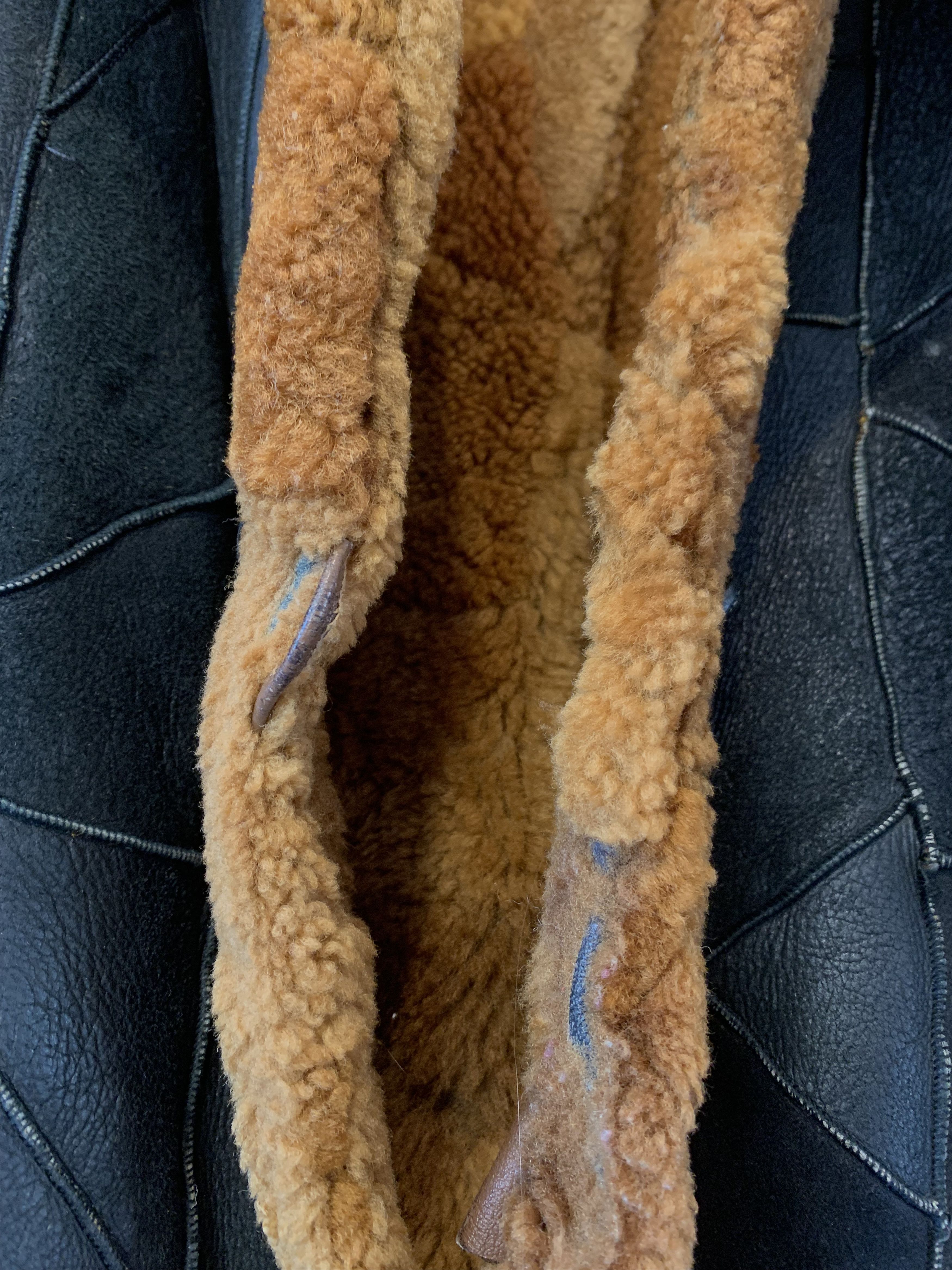 Other 80s/90s Patchwork Sherpa Jacket Mink fur Long Coat Size US M / EU 48-50 / 2 - 11 Thumbnail