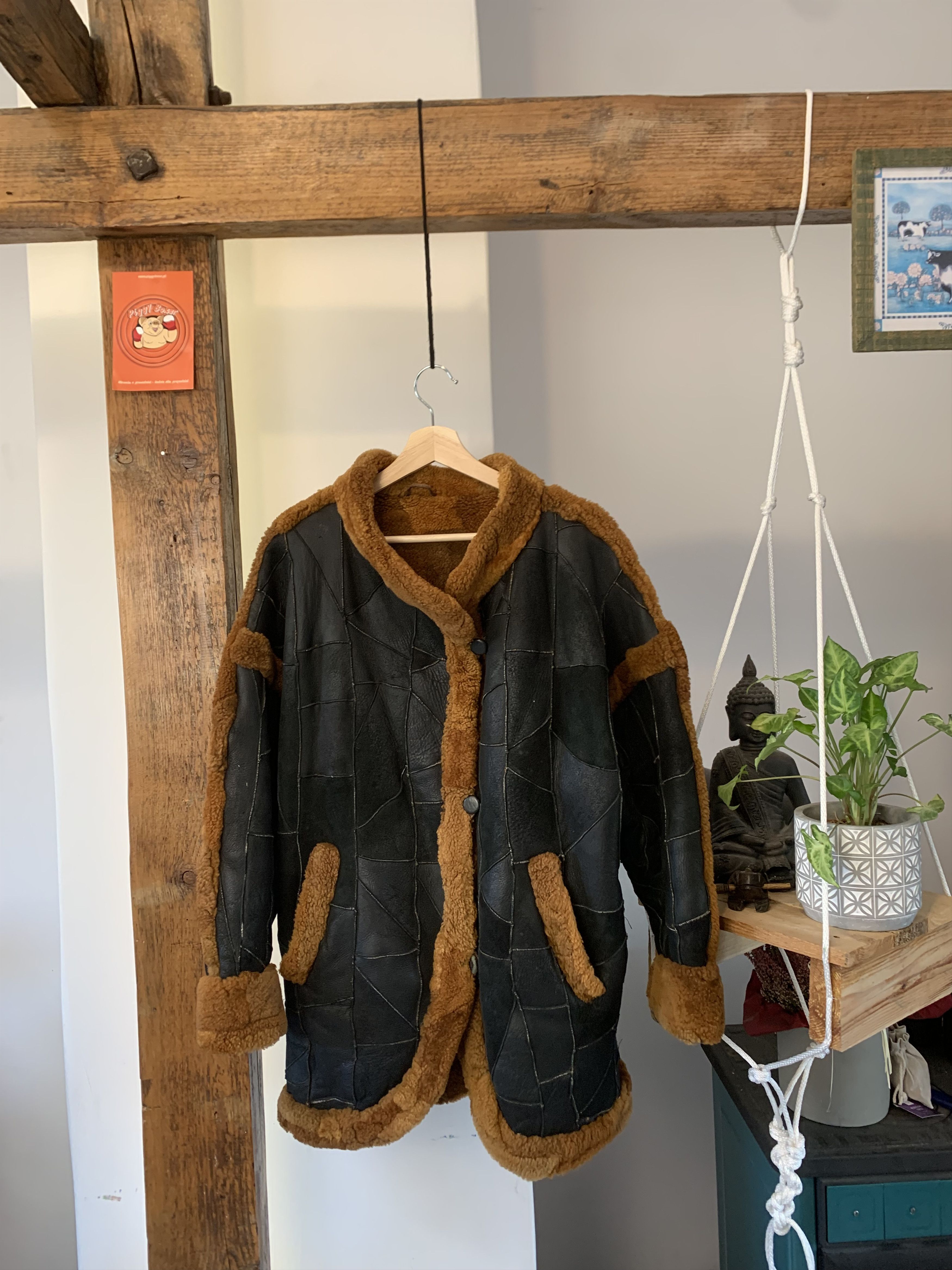 Other 80s/90s Patchwork Sherpa Jacket Mink fur Long Coat Size US M / EU 48-50 / 2 - 2 Thumbnail