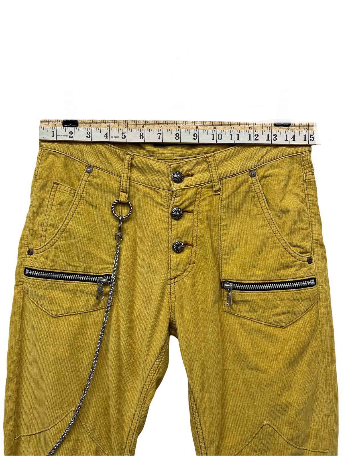 Japanese Brand BLUTENBLATT Light Corduroy Flare Chrome Heart Button Style Size US 30 / EU 46 - 12 Thumbnail