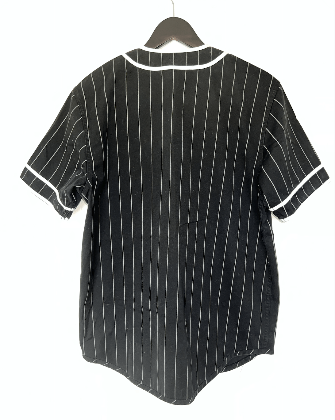 Supreme pinstripe baseball jersey on sale