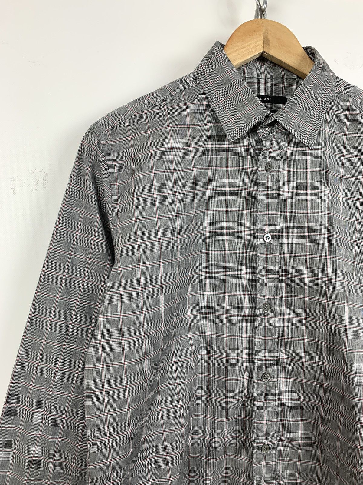 Gucci Gucci Checkered Grey Long Sleeve Button Up Shirt Size US L / EU 52-54 / 3 - 6 Thumbnail