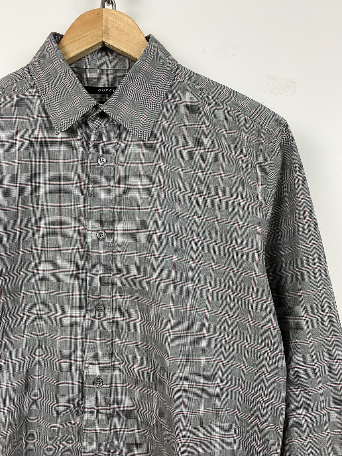Gucci Gucci Checkered Grey Long Sleeve Button Up Shirt Size US L / EU 52-54 / 3 - 5 Thumbnail