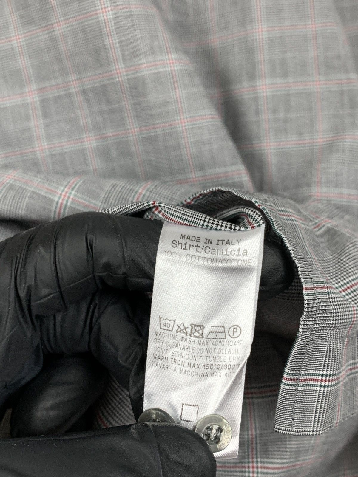 Gucci Gucci Checkered Grey Long Sleeve Button Up Shirt Size US L / EU 52-54 / 3 - 18 Thumbnail