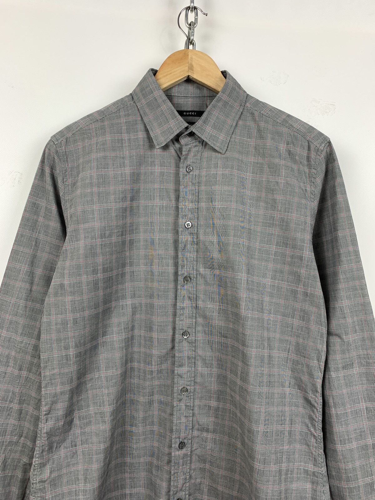 Gucci Gucci Checkered Grey Long Sleeve Button Up Shirt Size US L / EU 52-54 / 3 - 4 Thumbnail