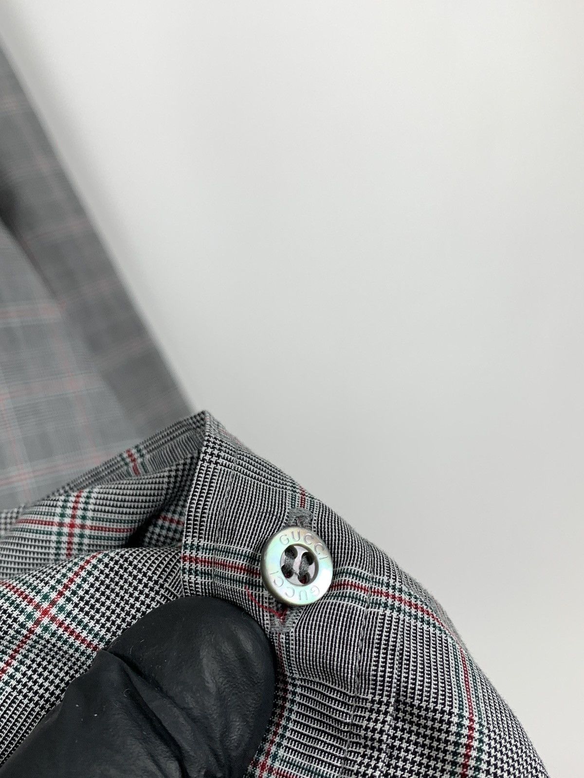 Gucci Gucci Checkered Grey Long Sleeve Button Up Shirt Size US L / EU 52-54 / 3 - 17 Thumbnail