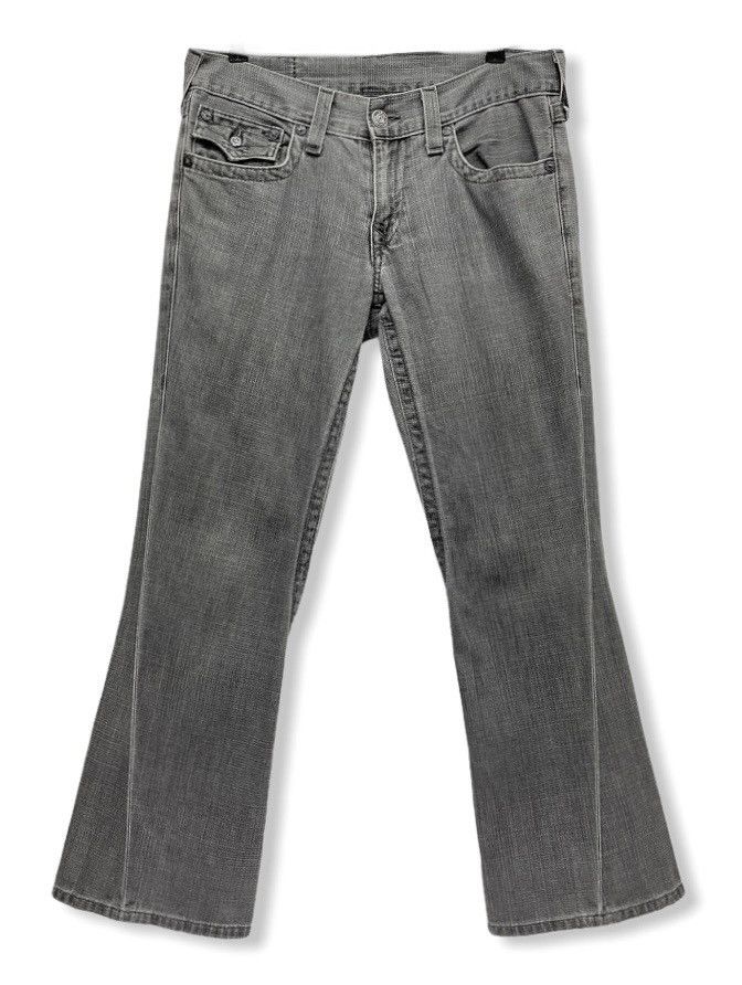 True Religion × Vintage 🔥FYE RARE Grey💥90's TRUE RELIGION Joey Flared Denim Pants Size US 31 - 2 Thumbnail