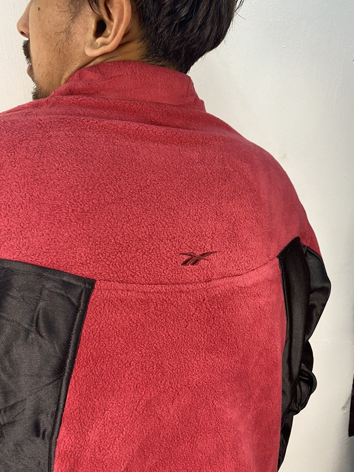 Reebok Vintage 90s Reebok Center Logo Fleece Sweater Zip Up Jacket Size US M / EU 48-50 / 2 - 3 Thumbnail