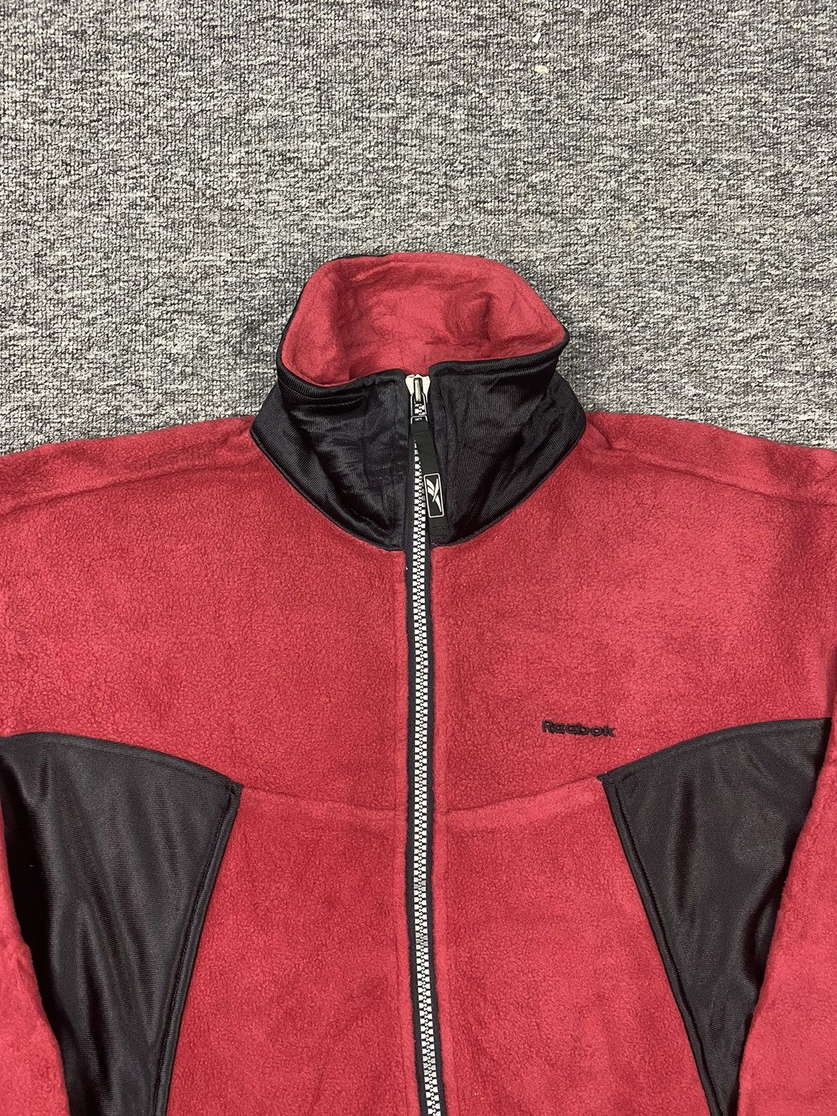 Reebok Vintage 90s Reebok Center Logo Fleece Sweater Zip Up Jacket Size US M / EU 48-50 / 2 - 5 Thumbnail