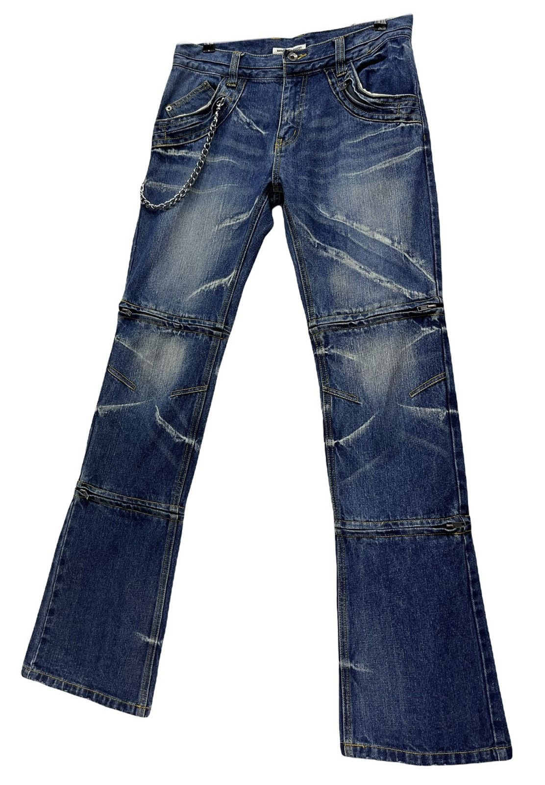 semanticdesign SEMANTIC 3-Way Length Zipped Punk Whisker Minimalist Flared Size US 31 - 2 Thumbnail