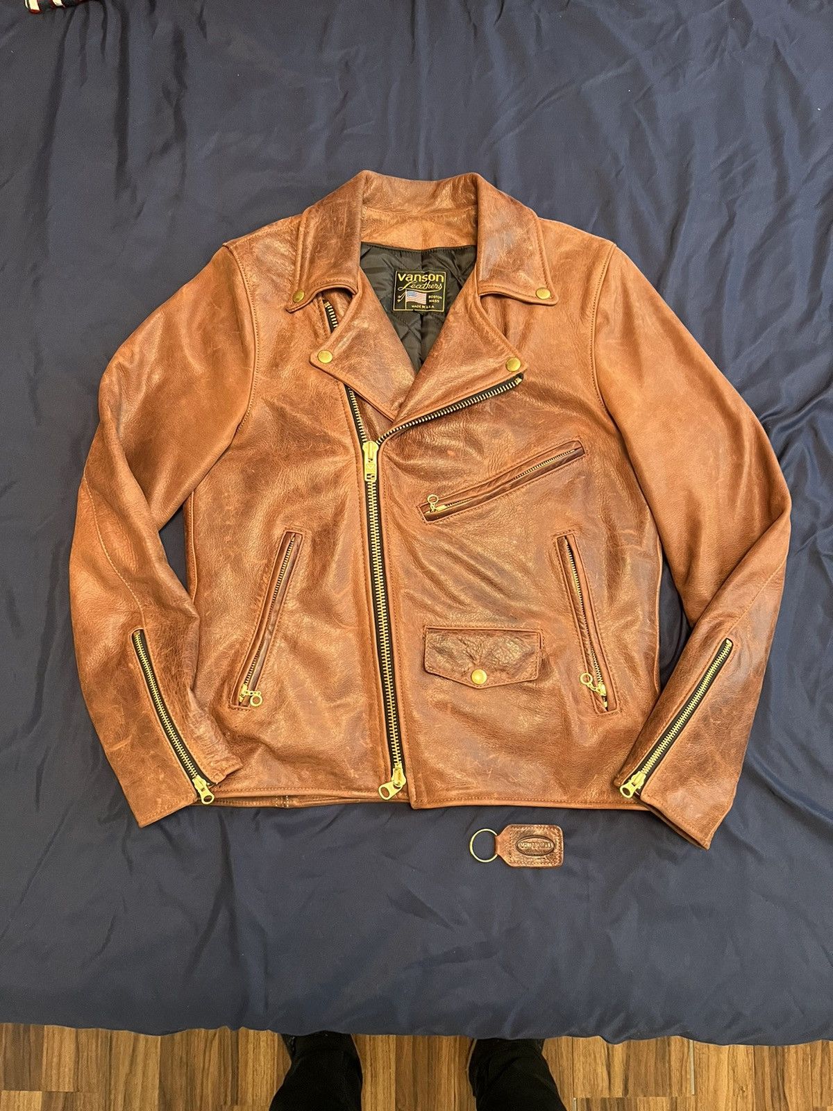 Vanson Leathers Vanson-C2RN Leather Jacket-Brandy | Grailed