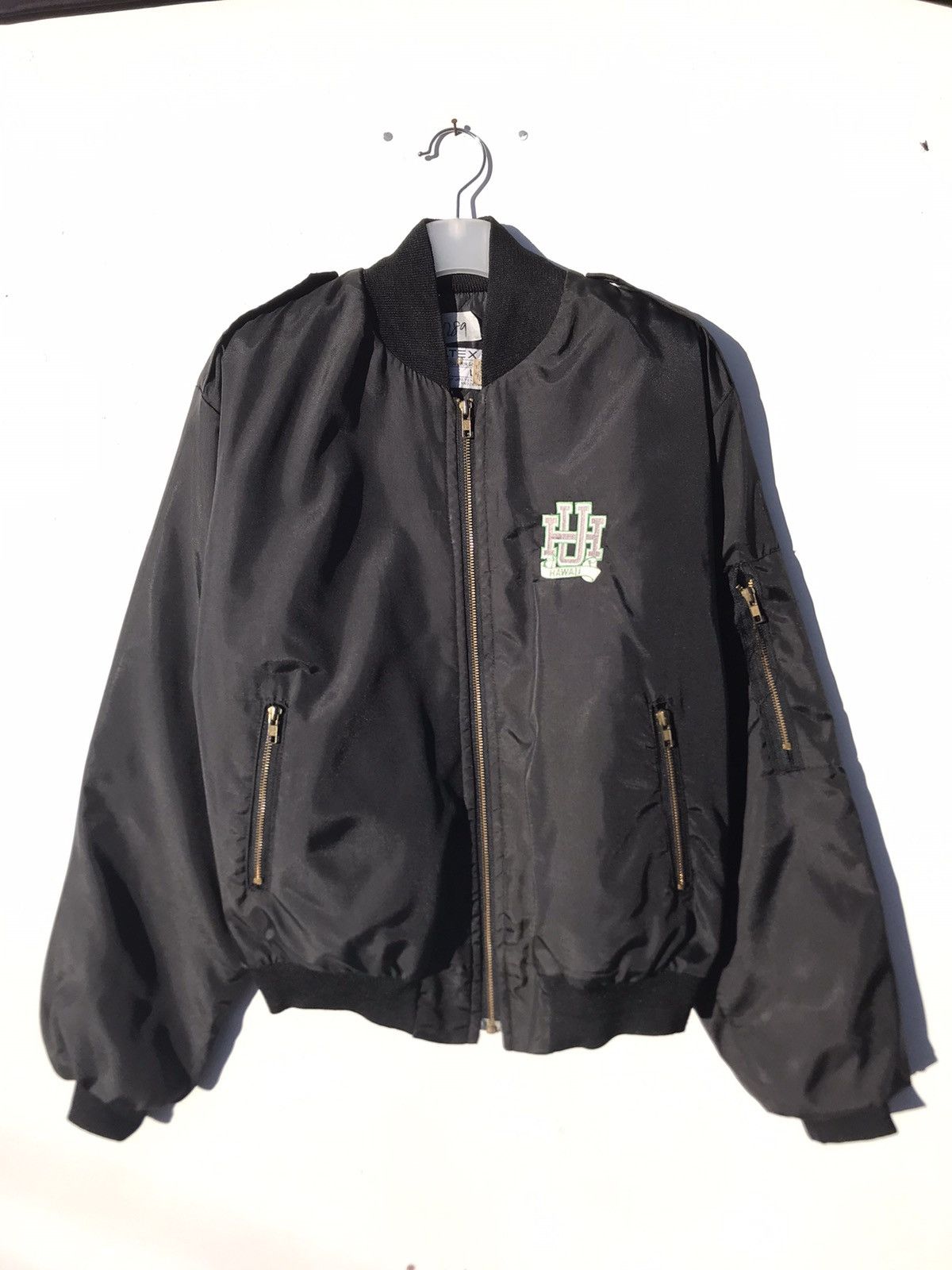 Vintage Vintage University Hawaii Bomber Jacket Size US L / EU 52-54 / 3 - 1 Thumbnail