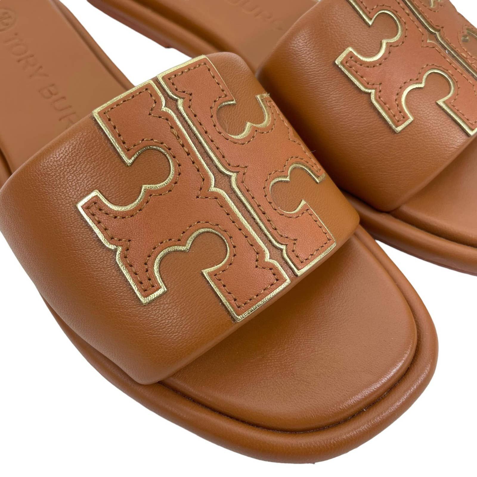 Tory Burch Double T Leather Sport Slides Blogger Favorite