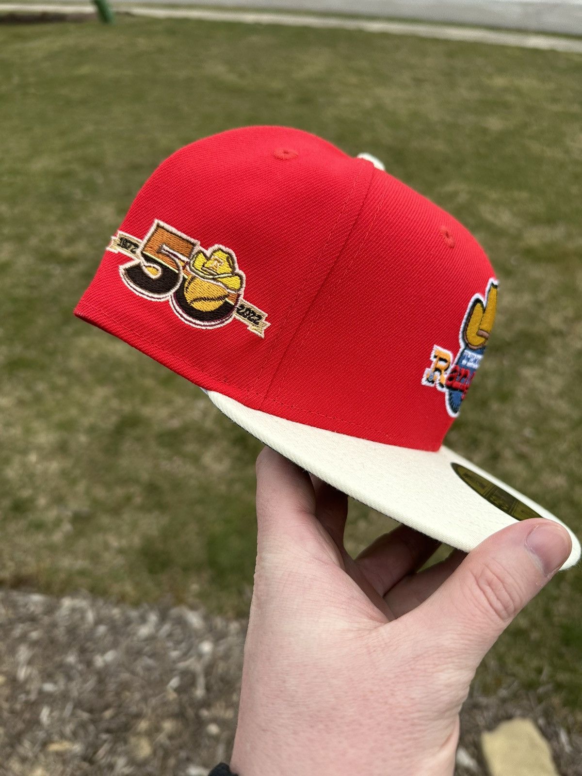 MLB × MyFitteds × New Era Myfitteds Texas Rangers Goldees Texas BBQ Fitted 7 1/8 Size ONE SIZE - 2 Thumbnail