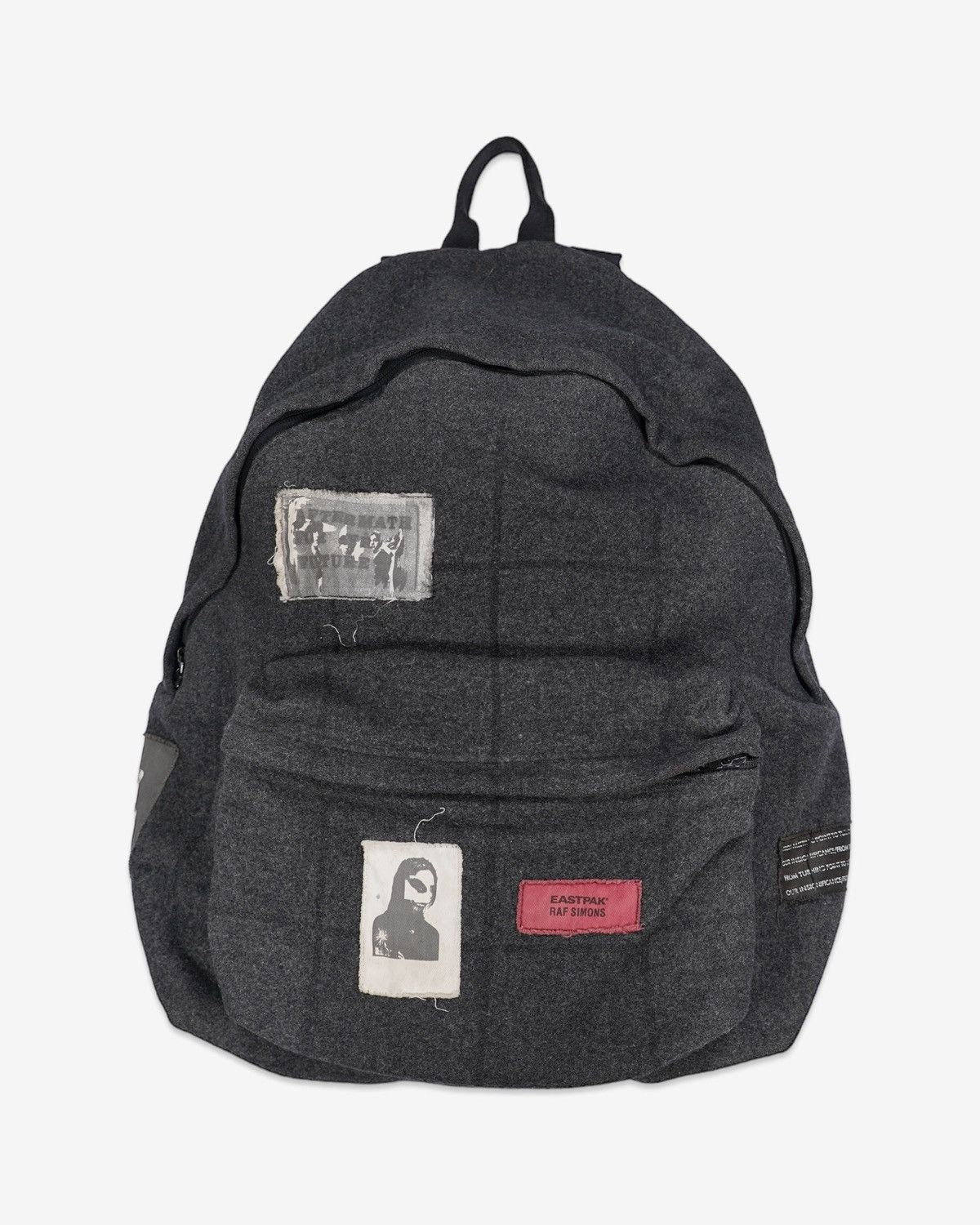 Raf Simons 08 x Eastpak Grey Wool Patch backpack