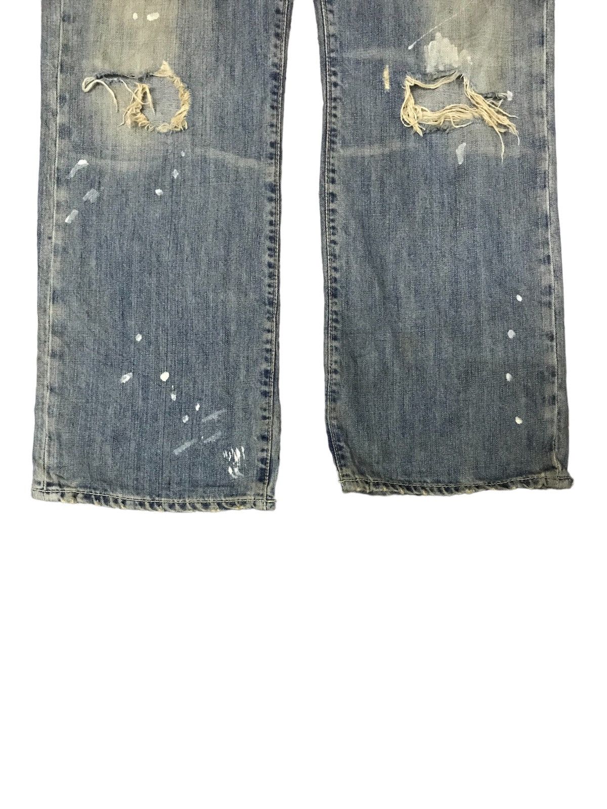 Le Grande Bleu (L.G.B.) Abercrombie Fitch RN75654 Ripped Distressed Thrash Splater Size US 32 / EU 48 - 5 Thumbnail