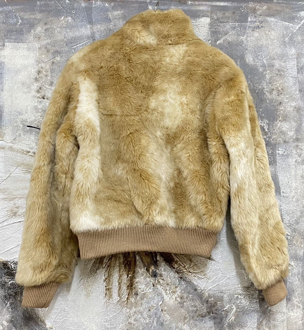 Japanese Brand Sweet Degrees Faux Fur Bomber Jacket Size L / US 10 / IT 46 - 6 Thumbnail