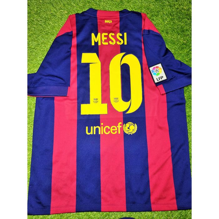 Nike Messi Barcelona 2014 2015 TREBLE SEASON Soccer Jersey XL | Grailed