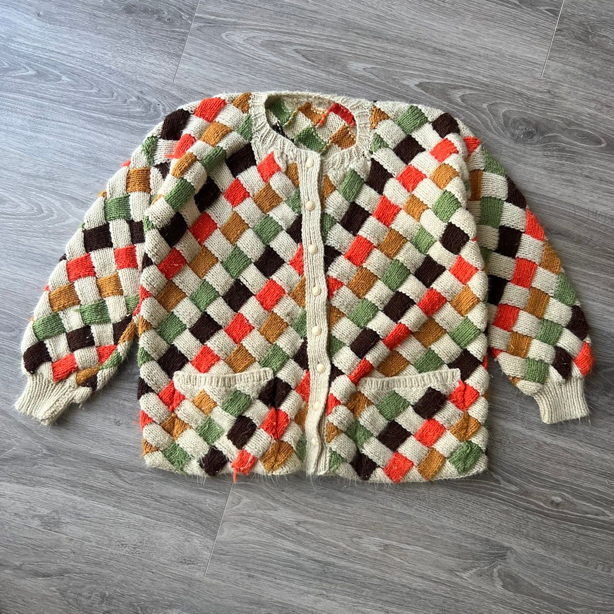 Pre-owned Golf Le Fleur X Vintage Thick Cardigan In Multicolor