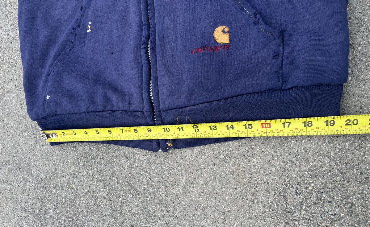 Carhartt Vintage Carhartt Hoodie Thrashed Sun Fade Distressed Zip Up Size US L / EU 52-54 / 3 - 10 Thumbnail