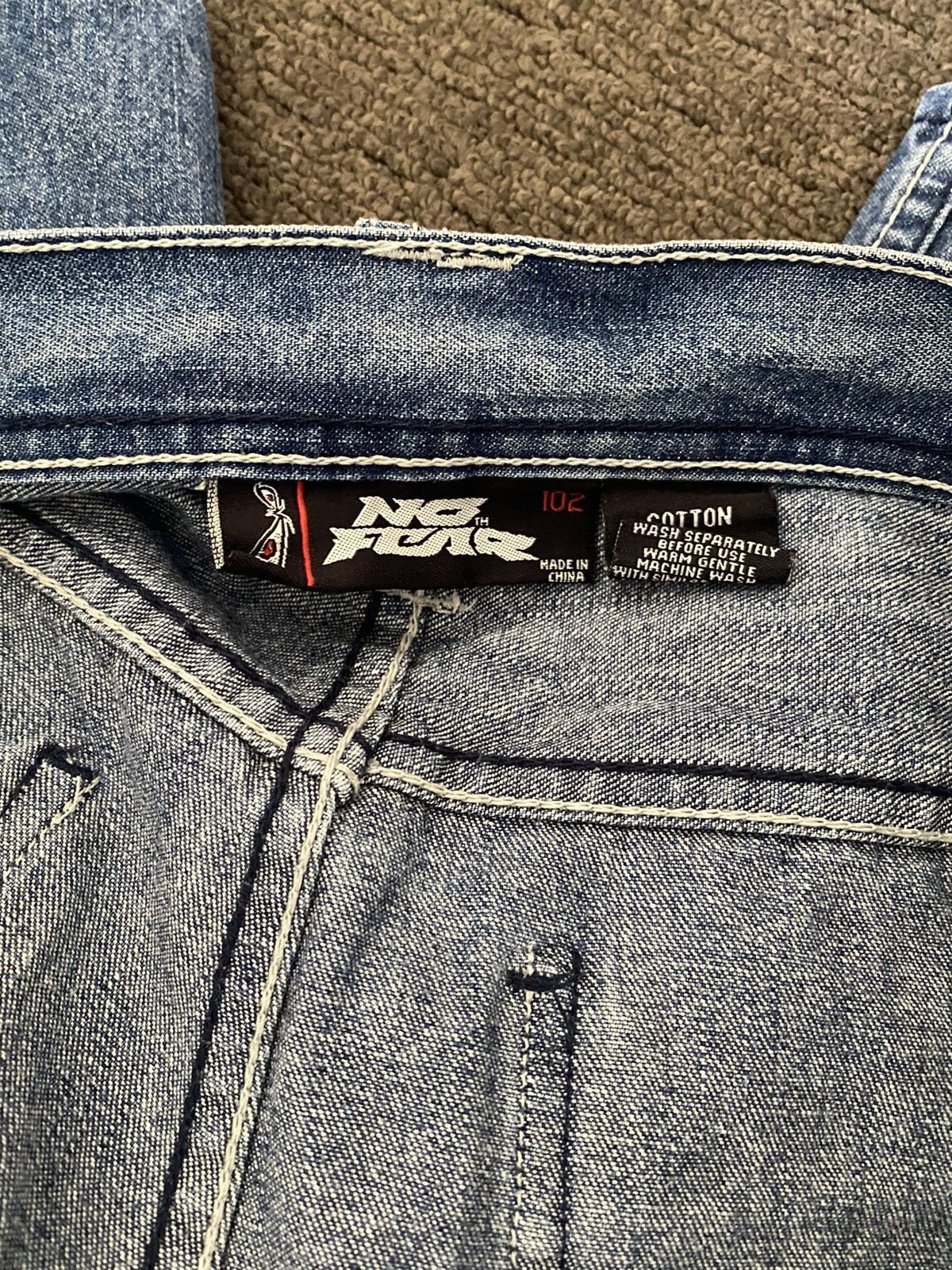 No Fear × Vintage No Fear Skater Super Baggy Jorts Denim Jean Shorts Size US 40 / EU 56 - 5 Thumbnail