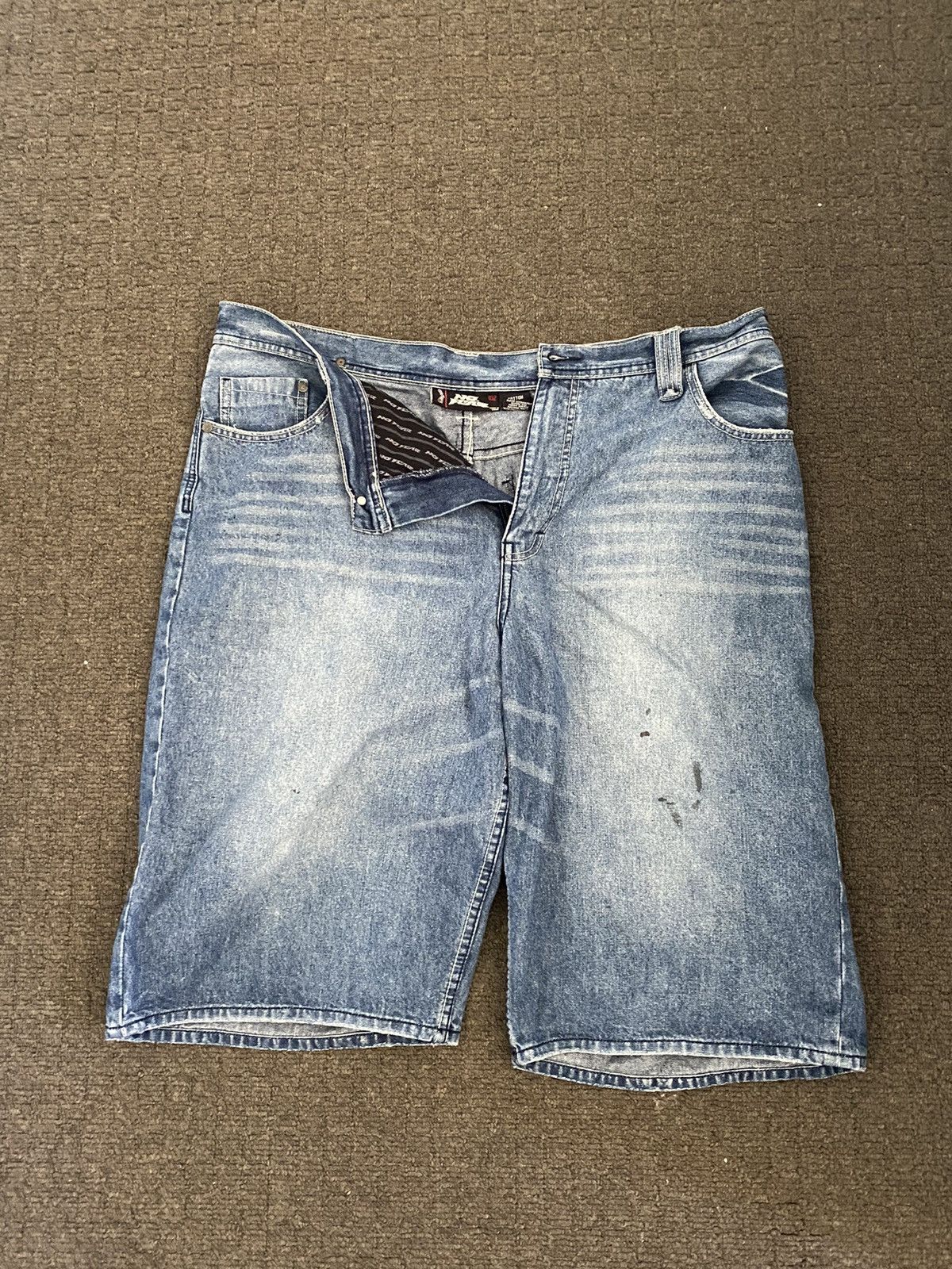 No Fear × Vintage No Fear Skater Super Baggy Jorts Denim Jean Shorts Size US 40 / EU 56 - 6 Thumbnail