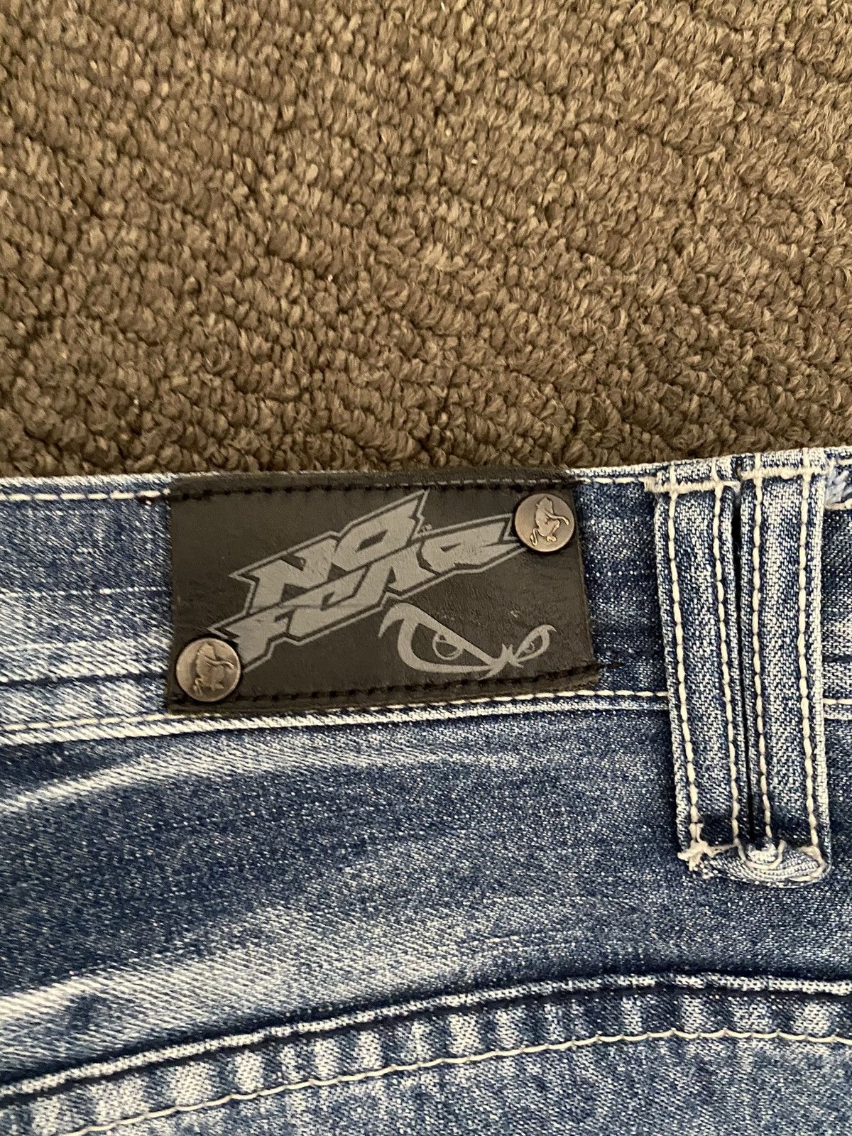 No Fear × Vintage No Fear Skater Super Baggy Jorts Denim Jean Shorts Size US 40 / EU 56 - 4 Thumbnail