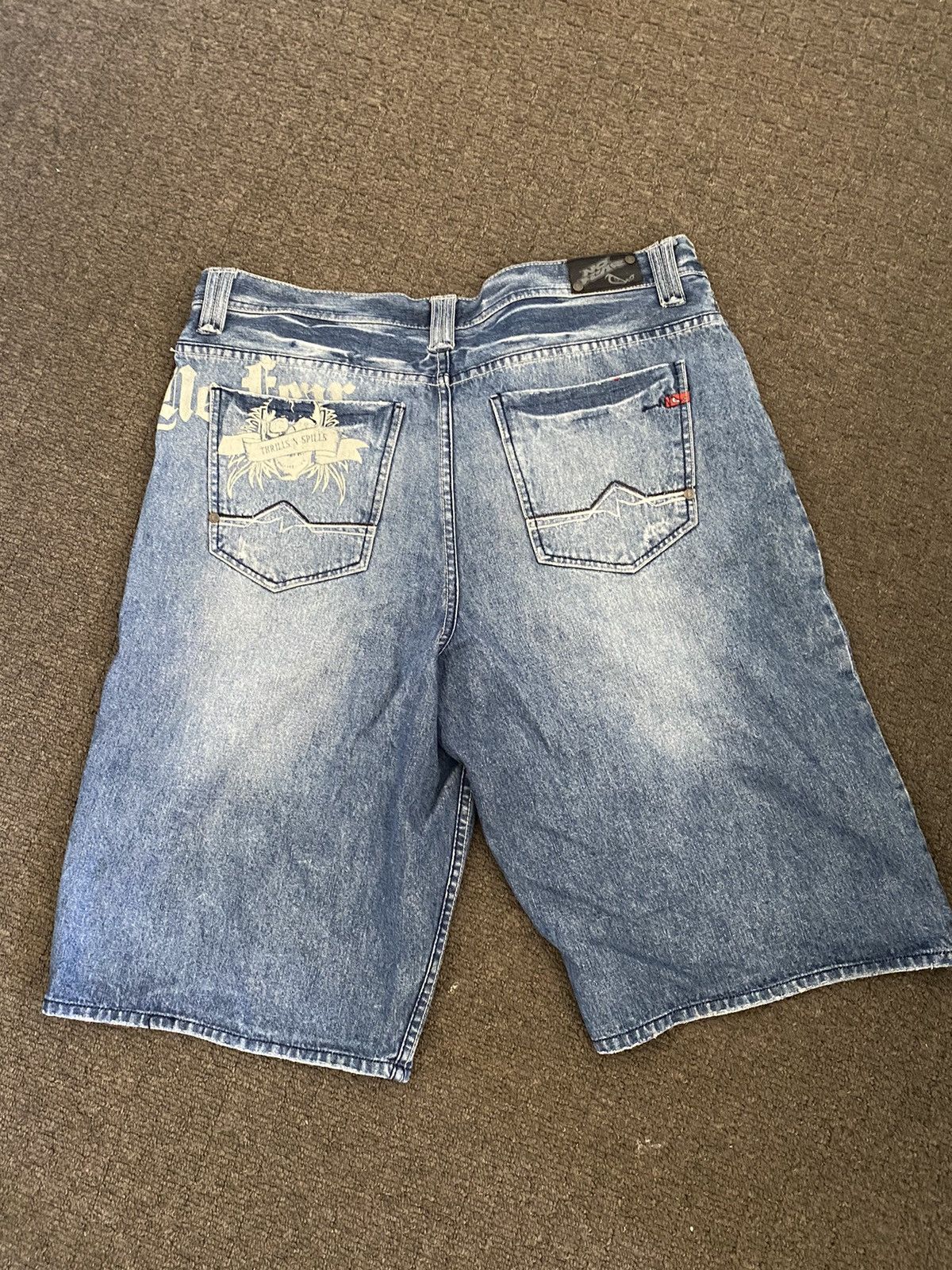 No Fear × Vintage No Fear Skater Super Baggy Jorts Denim Jean Shorts Size US 40 / EU 56 - 1 Thumbnail