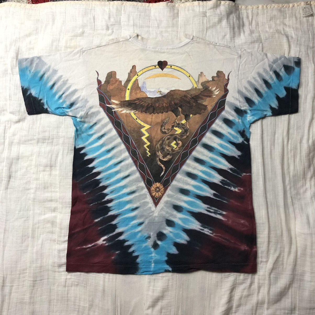 Liquid Blue × Vintage Vintage 1992 Liquid Blue Tie Dye T Shirt Size US L / EU 52-54 / 3 - 1 Thumbnail