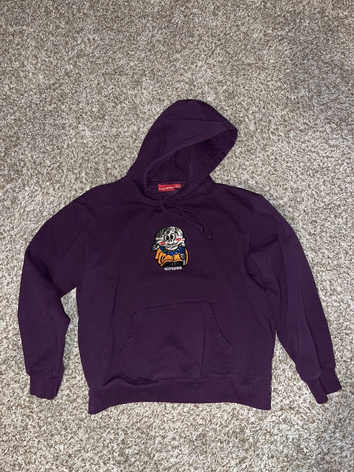 Supreme Supreme AOI Buddha Hooded Sweatshirt Eggplant color | Grailed