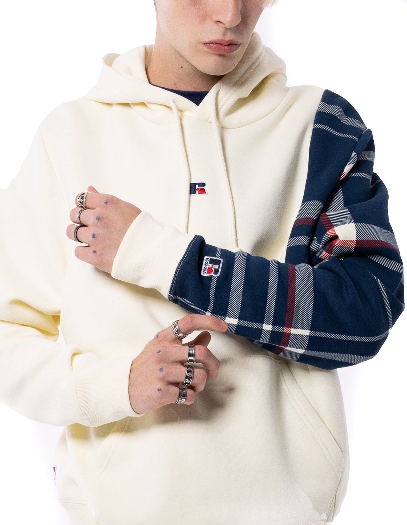 Russell Athletic UNISEX SPLINTER HOODIE - SOY Size US L / EU 52-54 / 3 - 1 Thumbnail