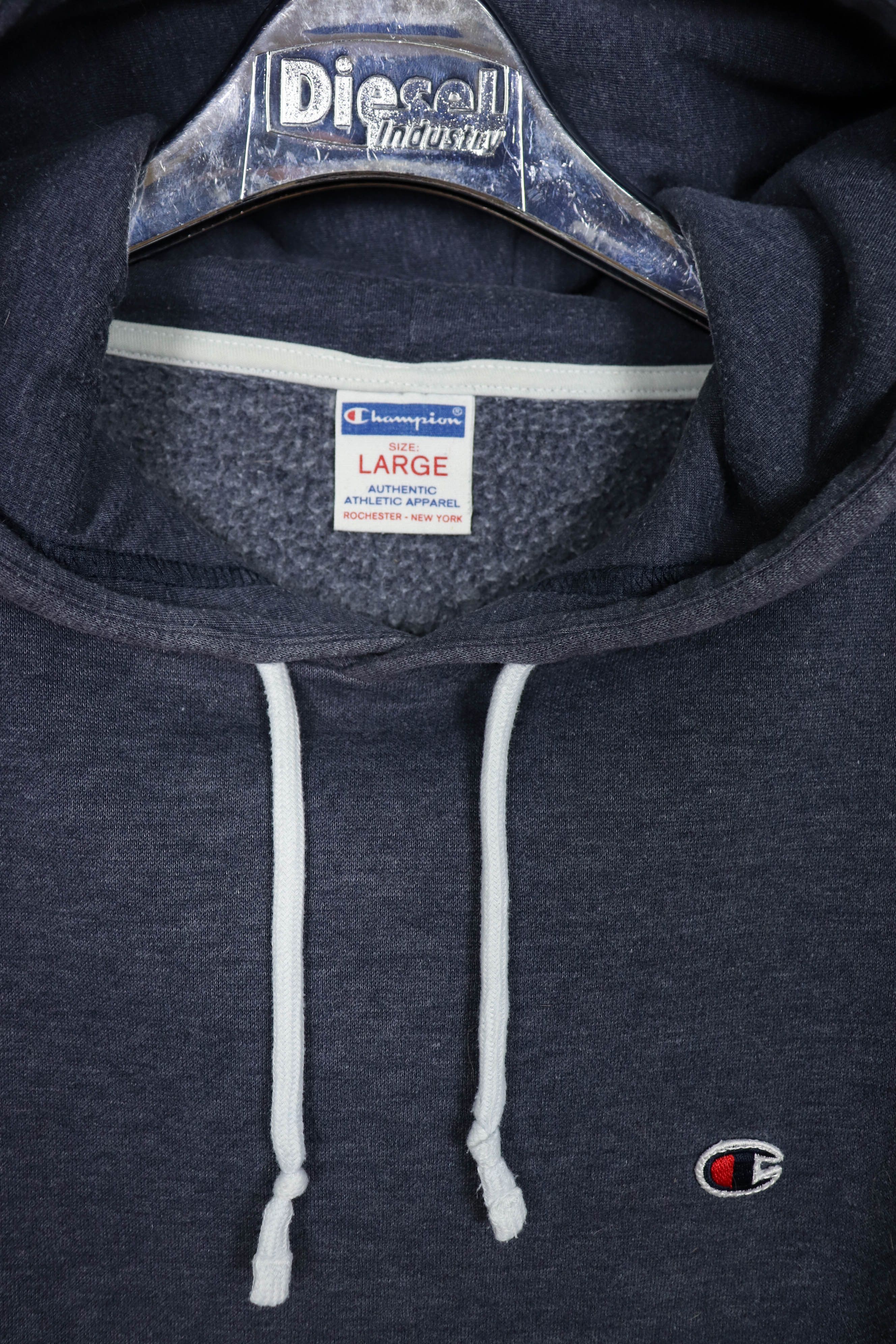 Champion Champion Navy Gray Sunfaded Hoodie Size US L / EU 52-54 / 3 - 8 Thumbnail