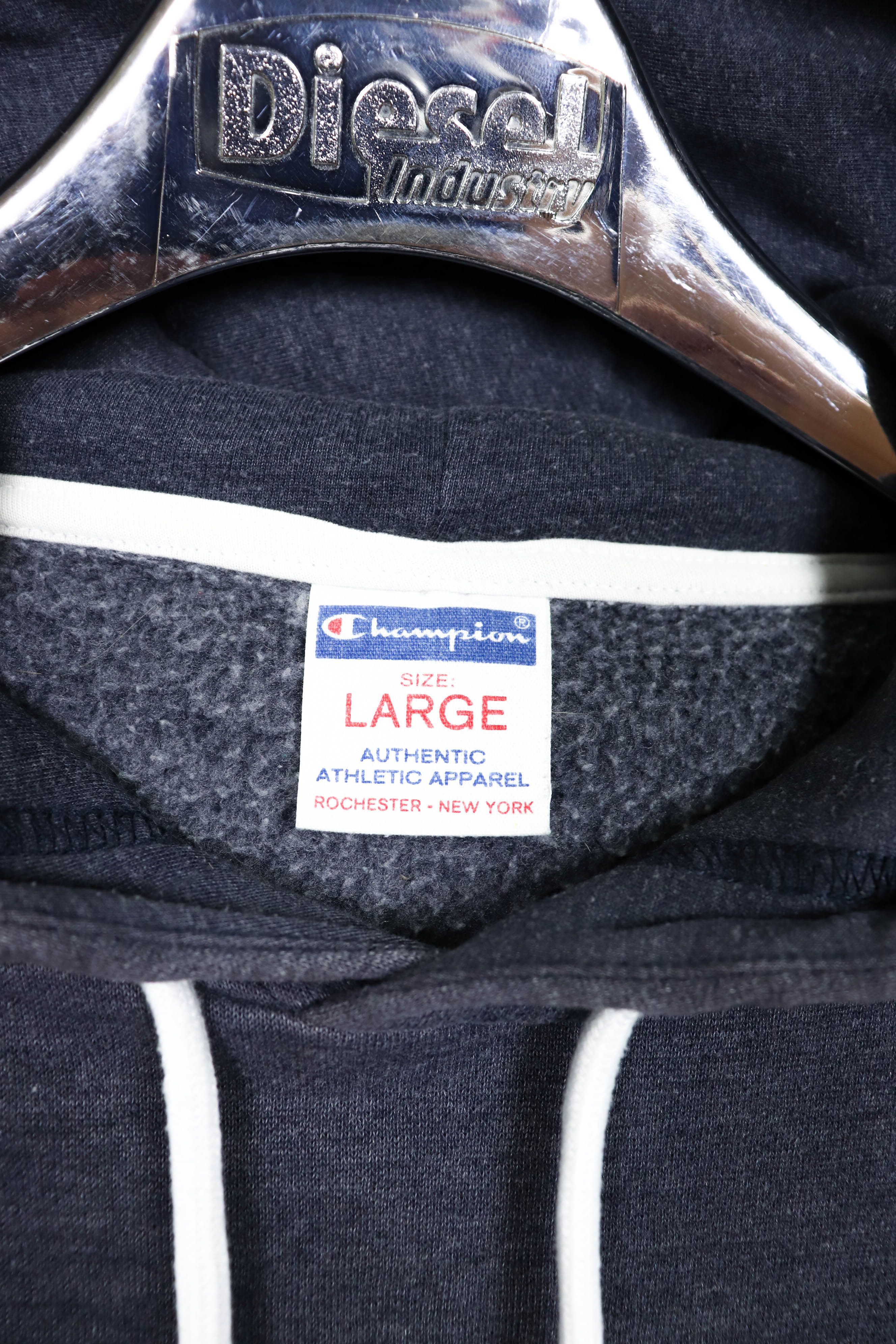 Champion Champion Navy Gray Sunfaded Hoodie Size US L / EU 52-54 / 3 - 9 Thumbnail