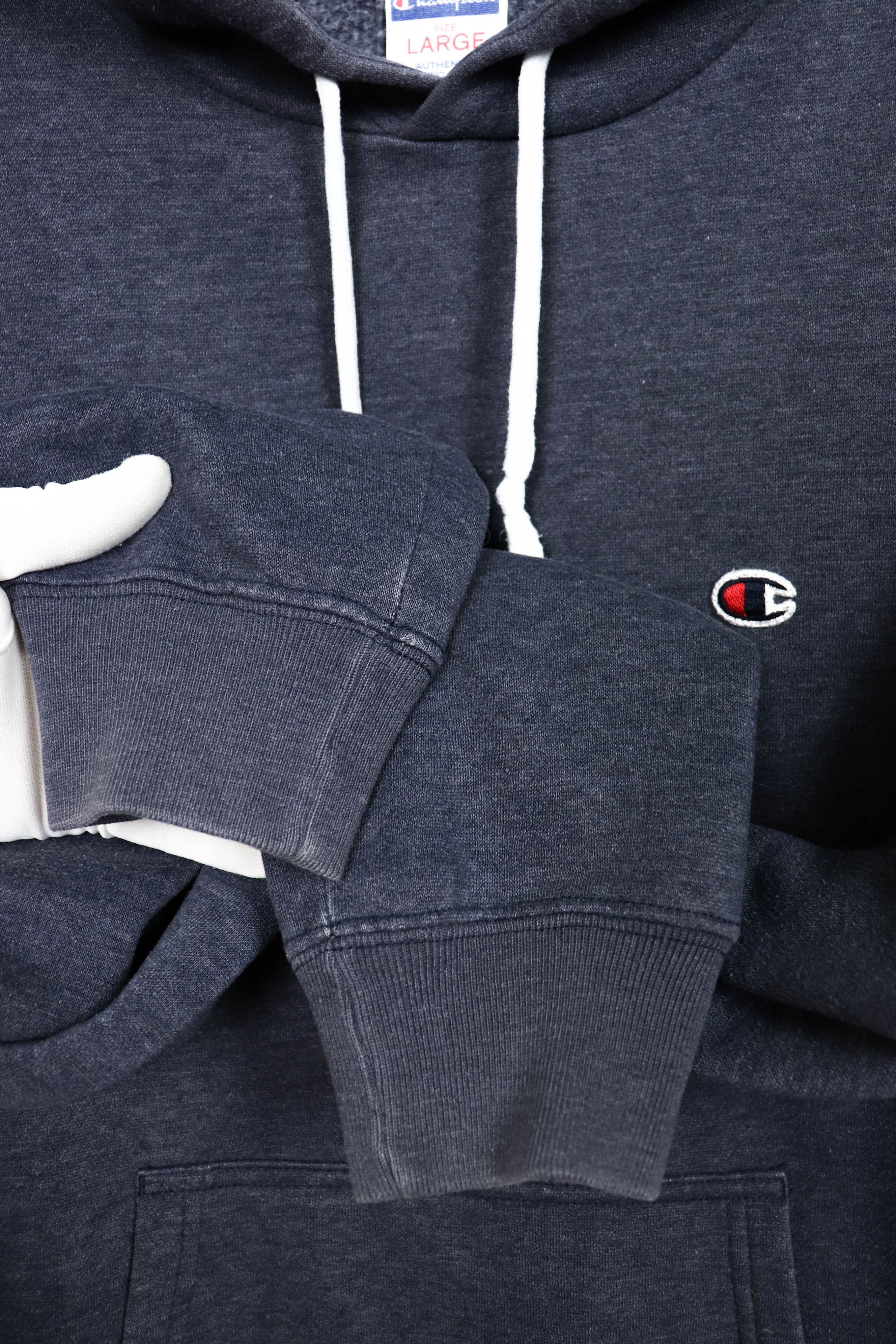 Champion Champion Navy Gray Sunfaded Hoodie Size US L / EU 52-54 / 3 - 7 Thumbnail
