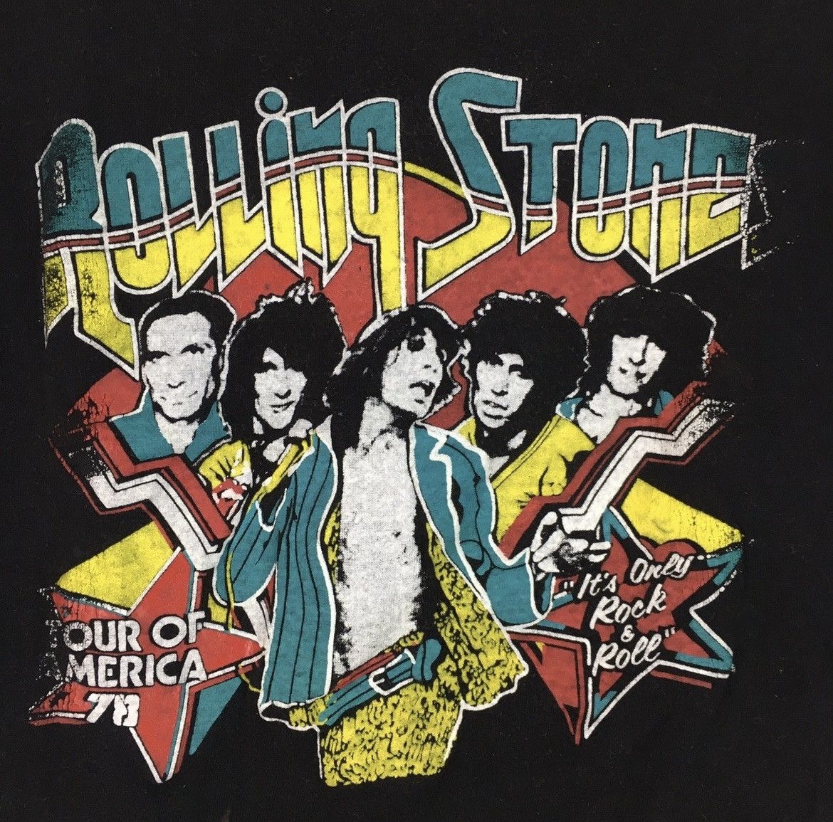 The Rolling Stones Vintage 70s Rolling Stones tour of America 78 bootleg tee Size US M / EU 48-50 / 2 - 4 Thumbnail