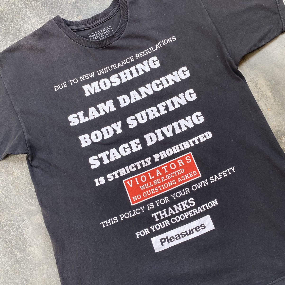 Pleasures Safety Concert Distressed Tees