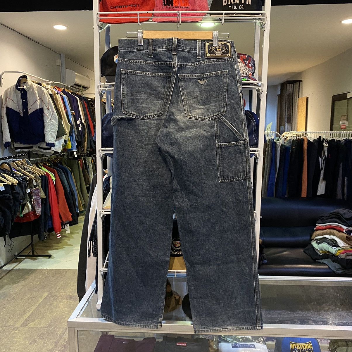 Giorgio Armani Vintage Giorgio Armani Carpenter Pants Denim Jeans Size US 33 - 1 Thumbnail