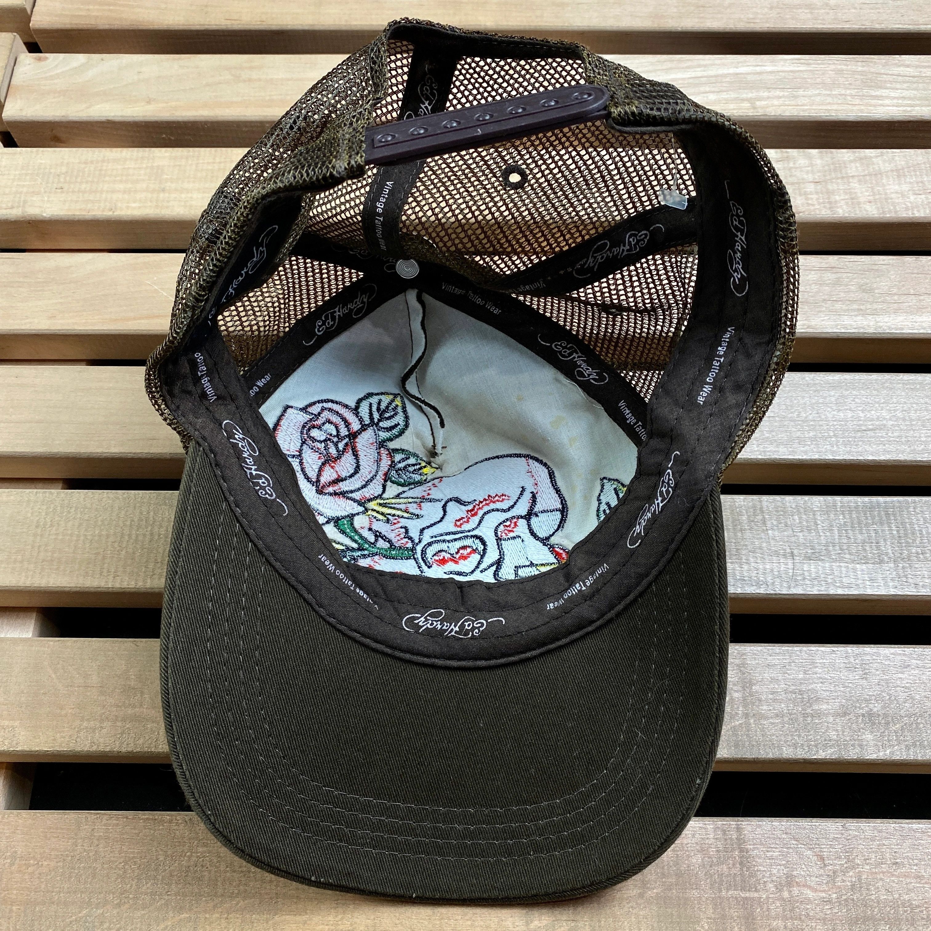 Band Tees × Ed Hardy × Vintage Mens Hat Cap Ed Hardy One Size Size ONE SIZE - 4 Thumbnail