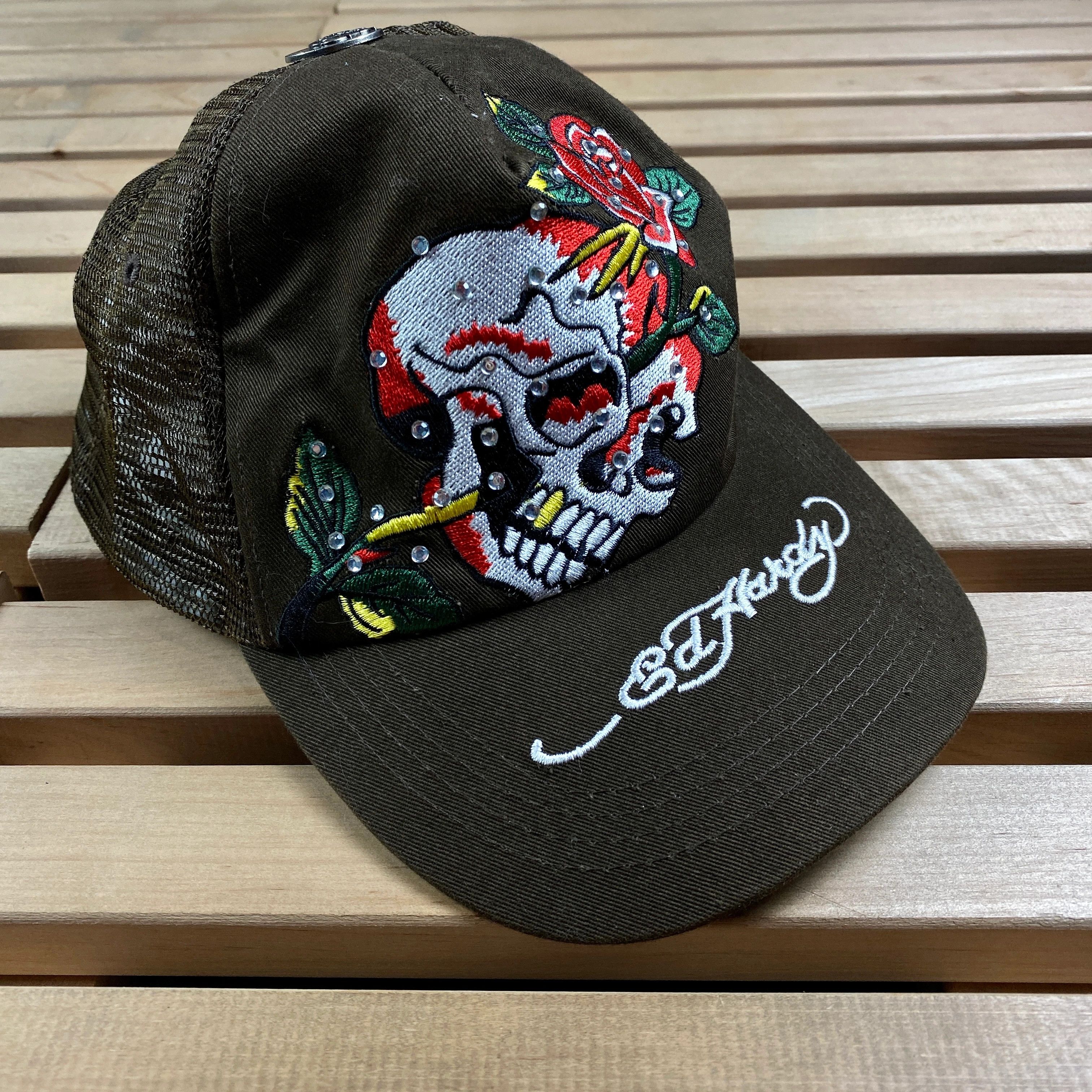 Band Tees × Ed Hardy × Vintage Mens Hat Cap Ed Hardy One Size Size ONE SIZE - 1 Thumbnail