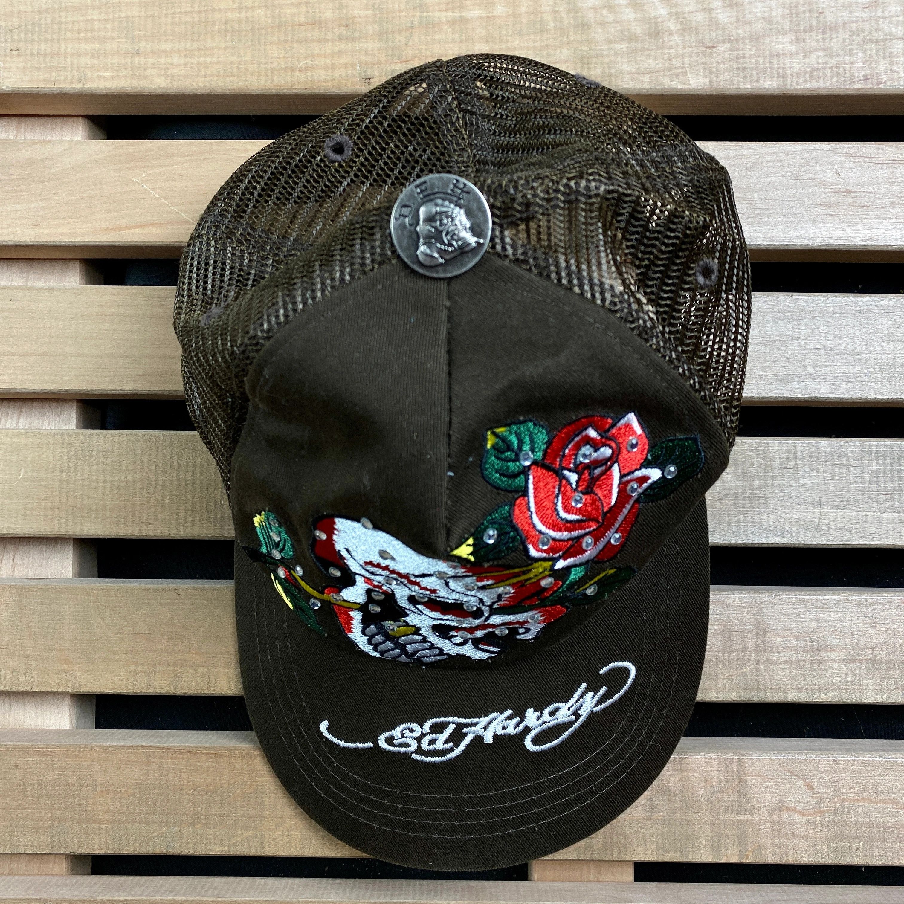 Band Tees × Ed Hardy × Vintage Mens Hat Cap Ed Hardy One Size Size ONE SIZE - 3 Thumbnail
