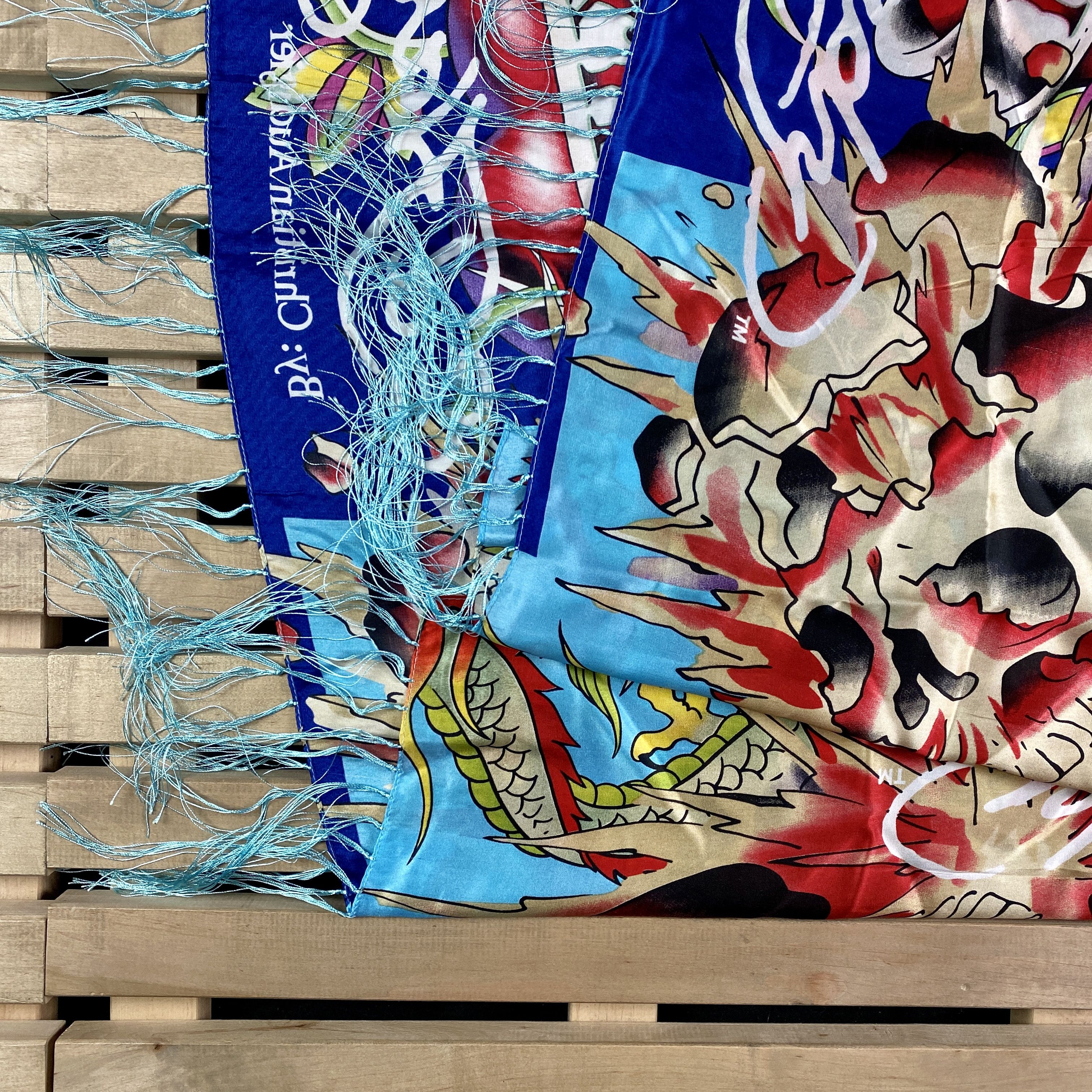 Ed Hardy Handkerchief Wrap Ed Hardy Fuul Print Big Size Size ONE SIZE - 4 Thumbnail