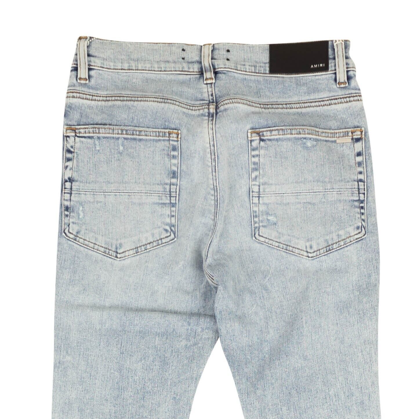 Amiri Blue Pajama Art Patch Skinny Jeans Size 36/46 Size US 36 / EU 52 - 5 Thumbnail
