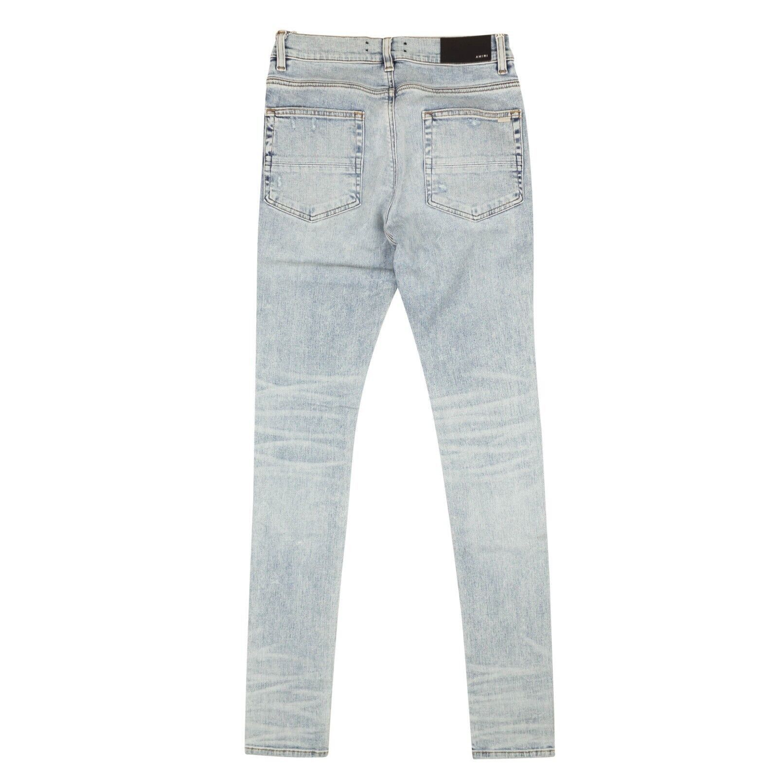 Amiri Blue Pajama Art Patch Skinny Jeans Size 36/46 Size US 36 / EU 52 - 3 Thumbnail