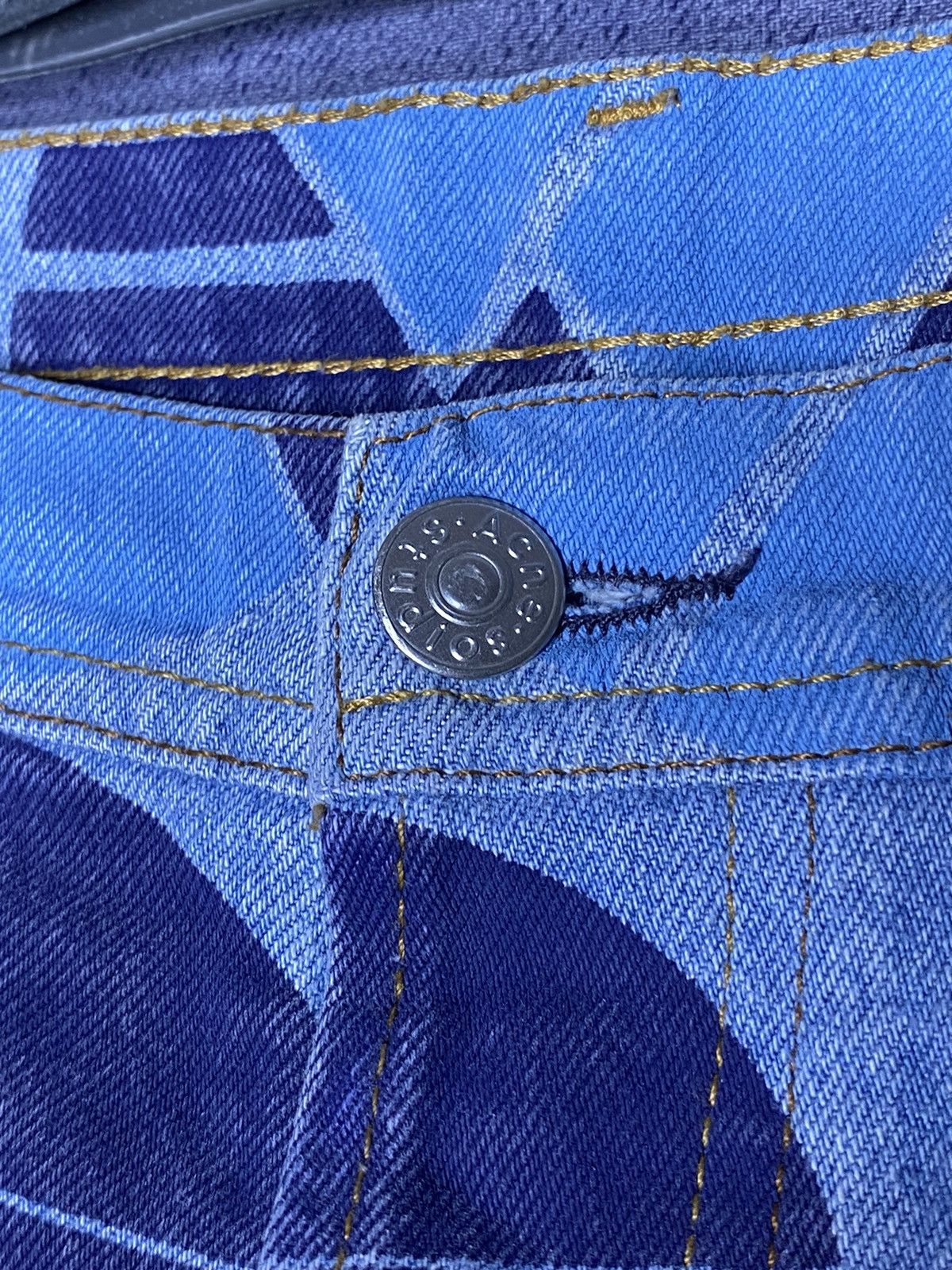 Acne Studios Acne Studios Blå Konst Mountain Full Print Jeans 28/32 Size US 30 / EU 46 - 3 Thumbnail