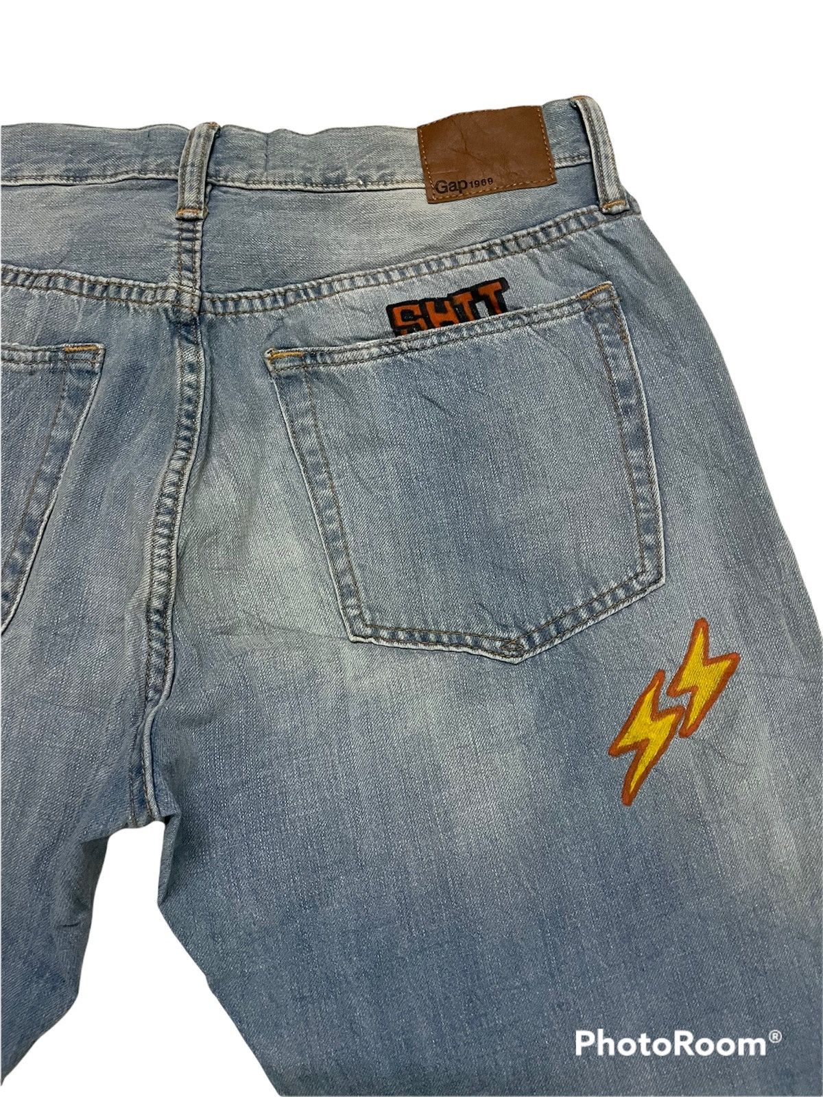 Gap 🔥BEST OFFER🔥Gap Denim Hand Made Panting Art Design Size US 31 - 9 Thumbnail