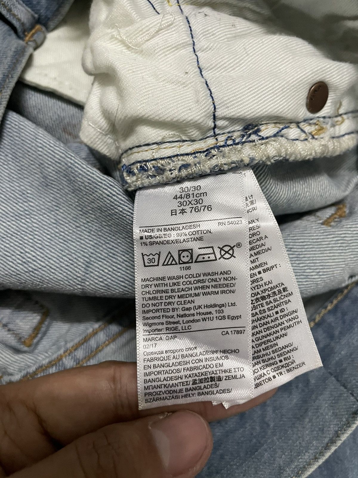 Gap 🔥BEST OFFER🔥Gap Denim Hand Made Panting Art Design Size US 31 - 12 Thumbnail