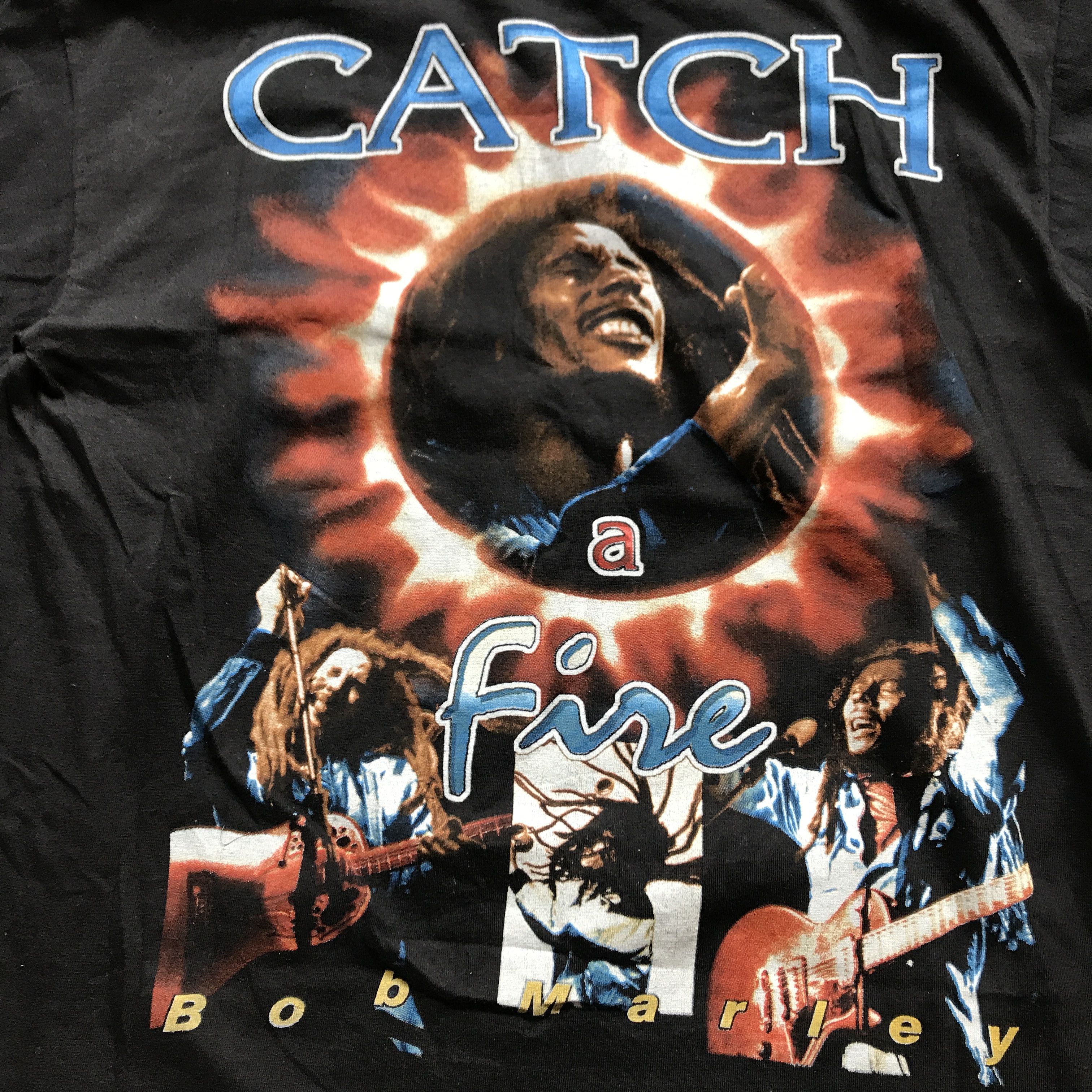 Bob Marley Vintage Bay Club Bob Marley Rap Tee T-Shirt Catch A Fire Size US XL / EU 56 / 4 - 9 Thumbnail