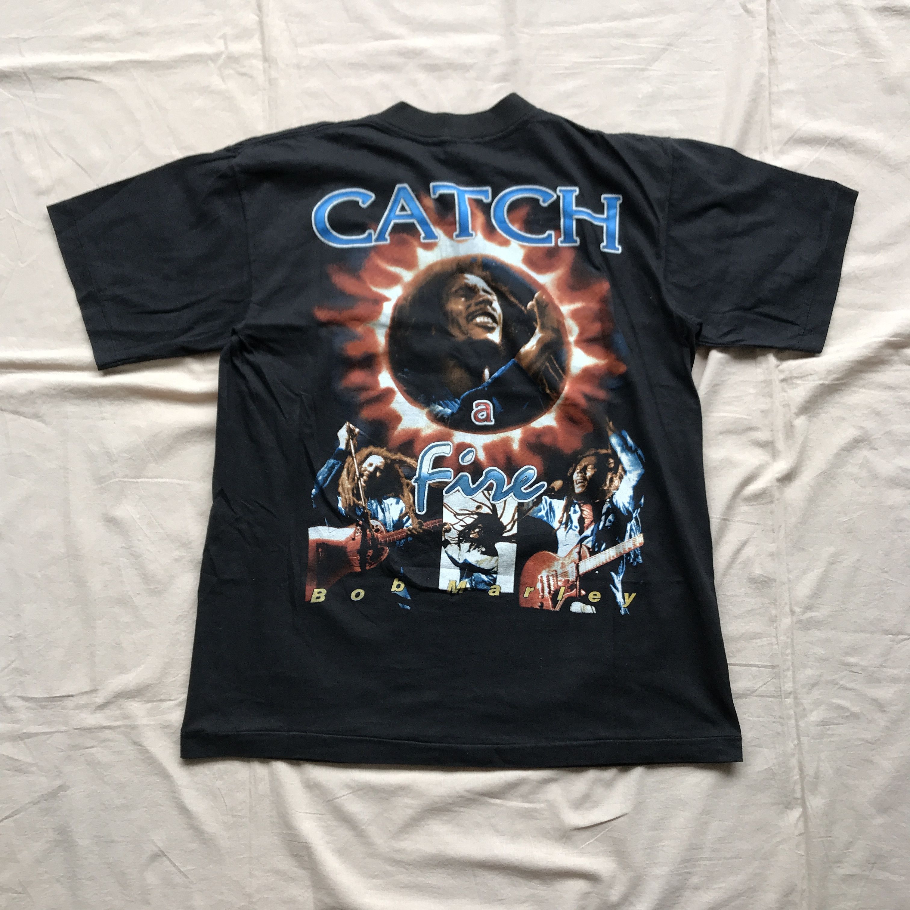 Bob Marley Vintage Bay Club Bob Marley Rap Tee T-Shirt Catch A Fire Size US XL / EU 56 / 4 - 3 Thumbnail